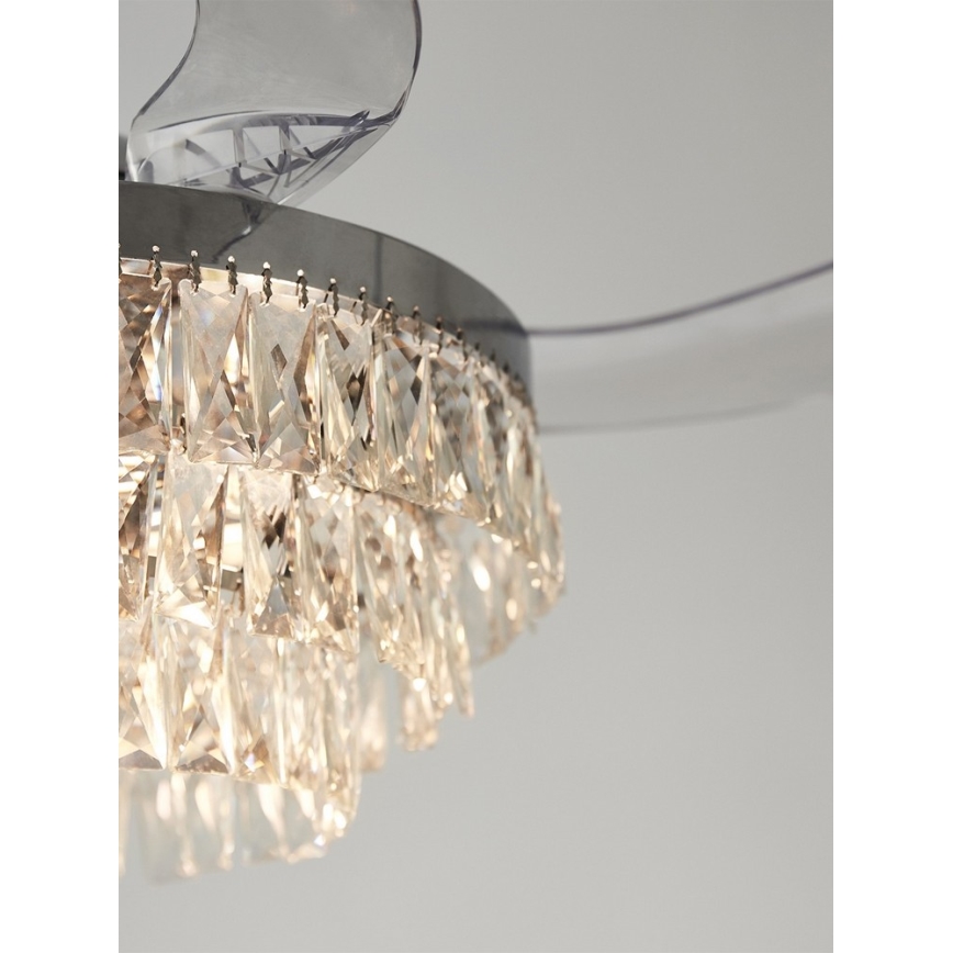 FANAWAY 212923 - LED Вентилатор за таван VEIL 6xE14/4,5W/230V лъскав хром + дистанционно управление