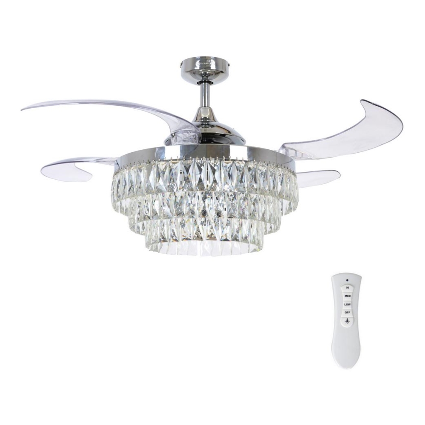 FANAWAY 212923 - LED Вентилатор за таван VEIL 6xE14/4,5W/230V лъскав хром + дистанционно управление