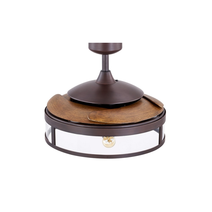 FANAWAY 212925 - LED Вентилатор за таван CLASSIC 3xE27/4W/230V кафяв + дистанционно управление