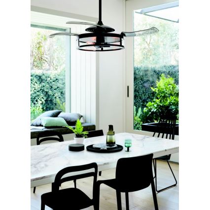 FANAWAY 212927 - LED Вентилатор за таван CLASSIC 3xE27/4W/230V черен + дистанционно управление