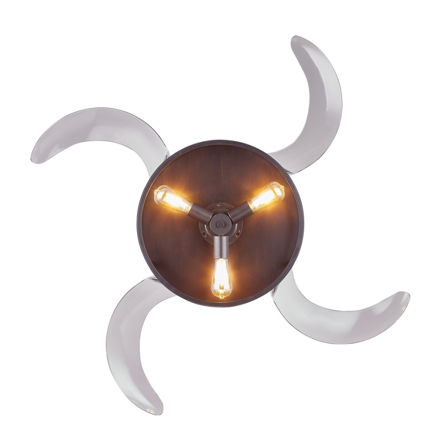 FANAWAY 212927 - LED Вентилатор за таван CLASSIC 3xE27/4W/230V черен + дистанционно управление