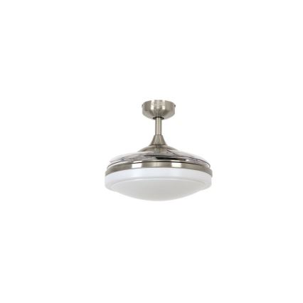 FANAWAY 212982 - Вентилатор за таван EVORA 2xE27/20W/230V лъскав хром + дистанционно управление