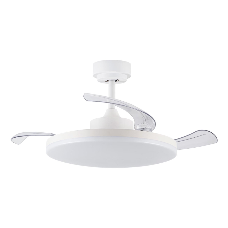 FANAWAY 21612949 - LED Димируем таванен вентилатор STROLL LED/30W/230V 2700/3500/5000K Ø 106 см бял/прозрачен + дистанционно управление