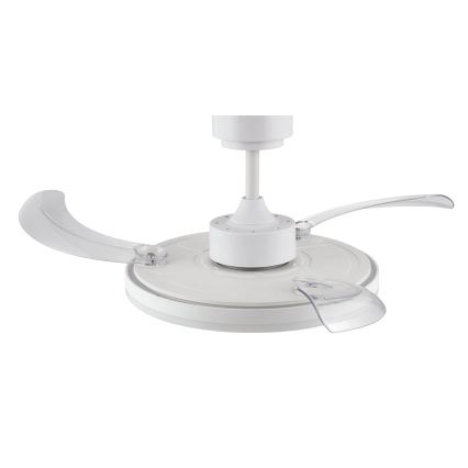 FANAWAY 21612949 - LED Димируем таванен вентилатор STROLL LED/30W/230V 2700/3500/5000K Ø 106 см бял/прозрачен + дистанционно управление