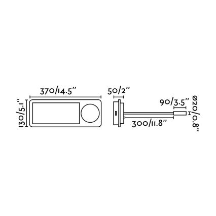 FARO 20062 - LED Стенна лампа MOOD 2xLED/3W + LED/1,5W/230V