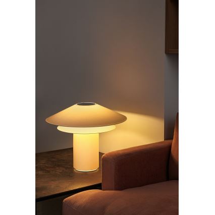 FARO 20069 - Настолна лампа SHAN 1xE27/15W/230V пергаментова хартия кремав