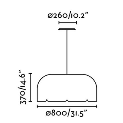 Faro 20104 - LED Пендел MUTE LED/24W/230V Ø 80 см 4000K