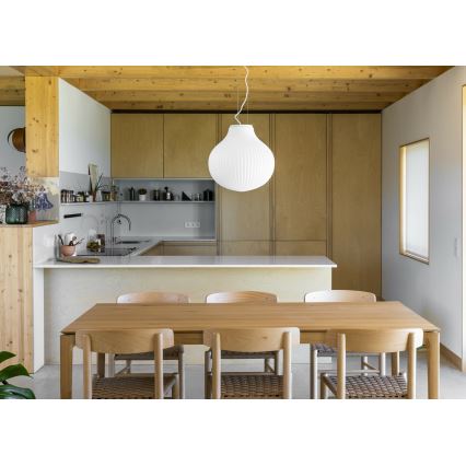 FARO 28301 - Пендел ISABELLE 1xE27/15W/230V Ø 40 см бял