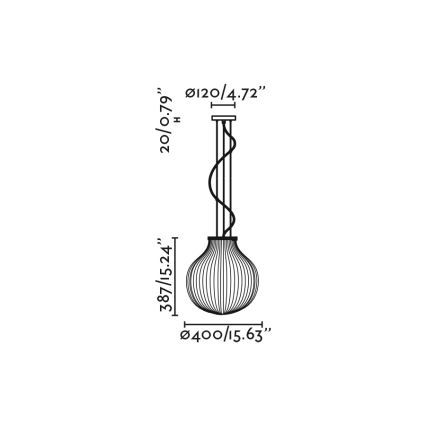 FARO 28301 - Пендел ISABELLE 1xE27/15W/230V Ø 40 см бял