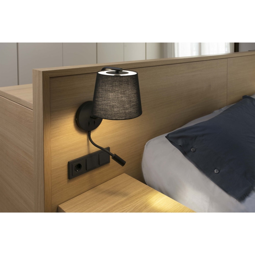 FARO 29330 - LED Стенна лампа BERNI 1xE27/20W/230V + 1xLED/3W