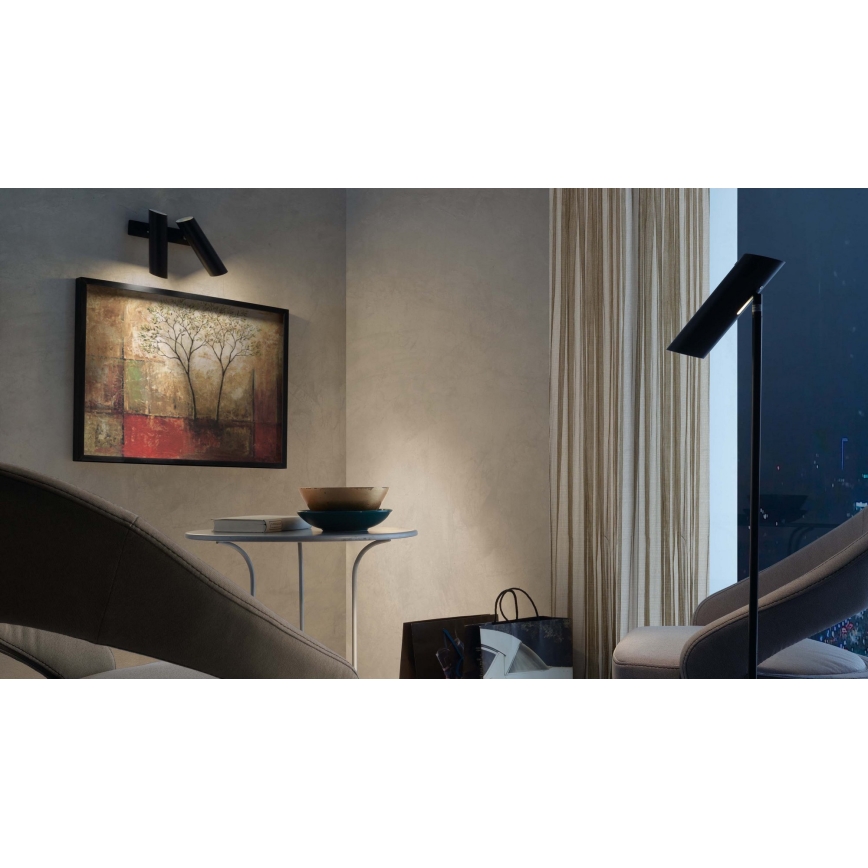 FARO 29876 - Стенен спот LINK 2xGU10/11W/230V черен