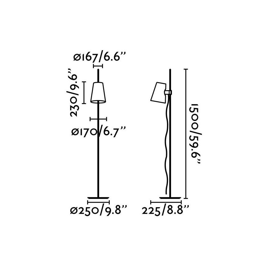 FARO 29998 - Лампион LUPE 1xE27/20W/230V лъскав хром