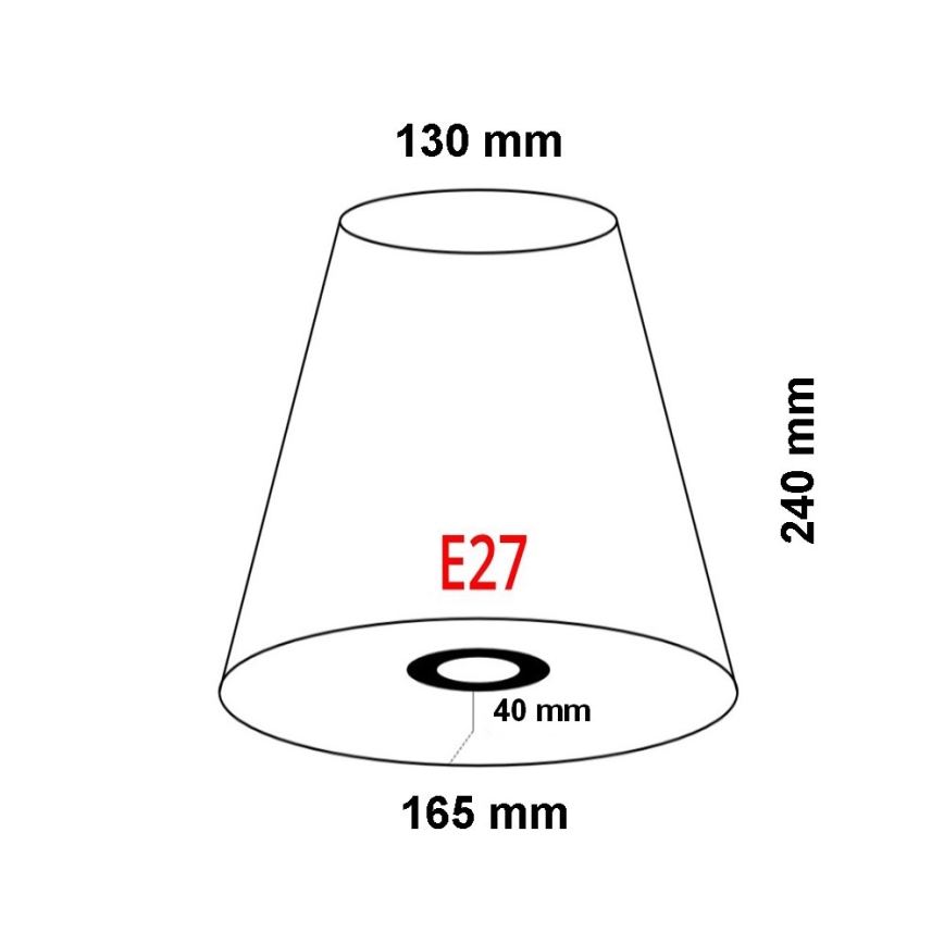 FARO 2P0311 - Абажур за стенна лампа REM E27 Ø 165 мм бежов