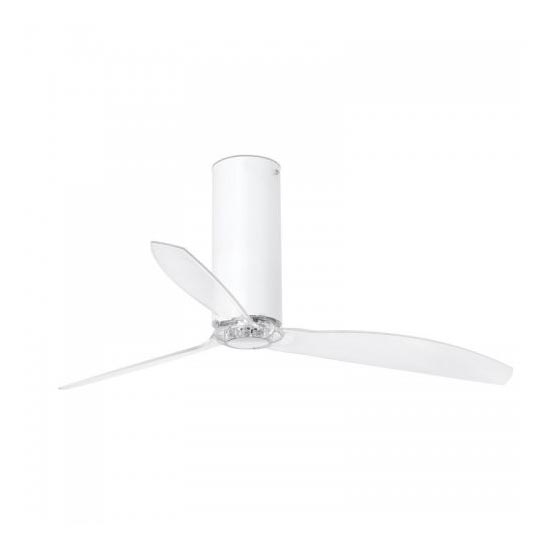 FARO 32034 - Вентилатор за таван TUBE FAN бял/прозрачен