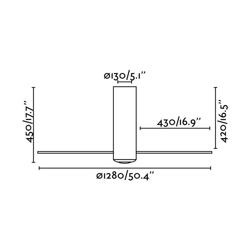 FARO 32034 - Вентилатор за таван TUBE FAN бял/прозрачен