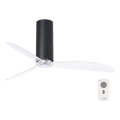 FARO 32036 - Вентилатор за таван TUBE FAN черен/прозрачен + дистанционно управление
