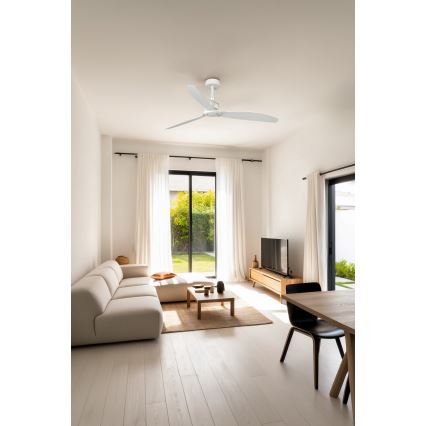 FARO 32101WP - Вентилатор за таван JUST FAN M бял Ø 128 см SMART + дистанционно управление