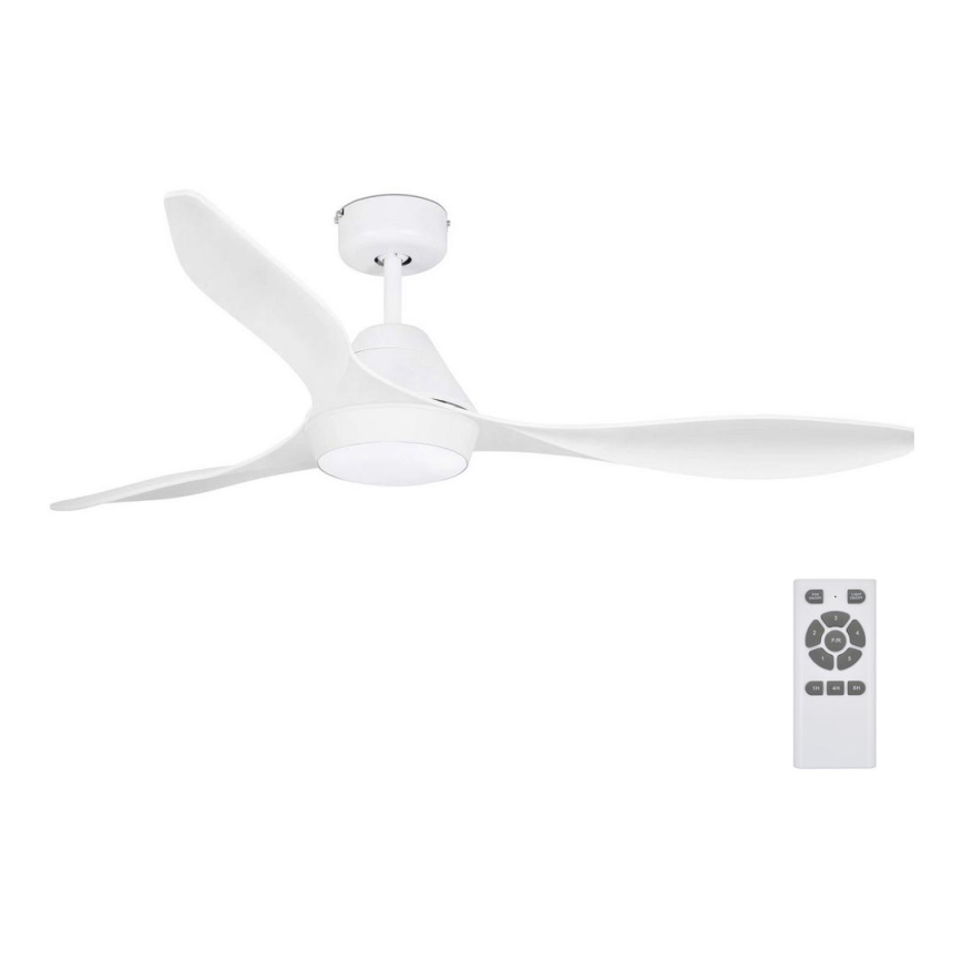 FARO 33346 - LED Вентилатор за таван POLARIS LED/18W/230V бял д. 132 см + дистанционно управление