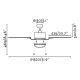 FARO 33357 - Таванен вентилатор HIERRO 2xE27/60W/230V IP44 бял