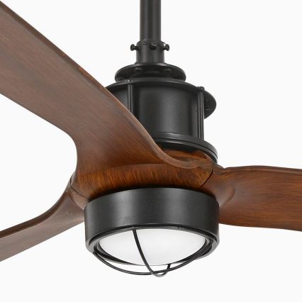 FARO 33395-10 - LED таванен вентилатор JUST FAN LED/16W/230V черен/кафяв д. 128 см + дистанционно управление