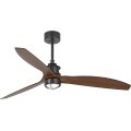 FARO 33395WT1N - Димируем LED потолен вентилатор JUST FAN M LED/16W/230V Ø 128 cm кафяв/черен Wi-Fi Tuya + дистанционно управление