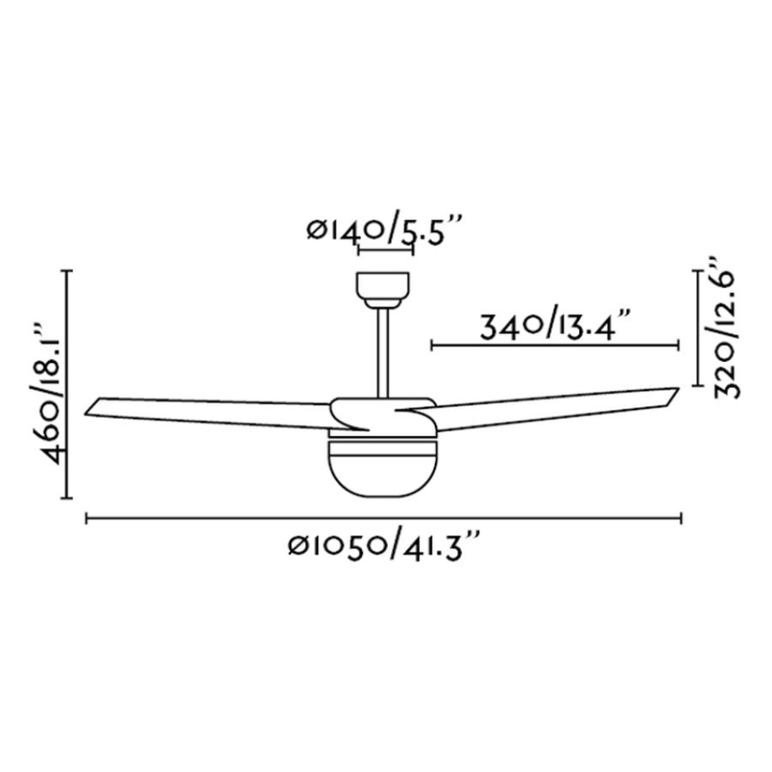 FARO 33416 - Таванен вентилатор EASY 2xE27/15W/230V