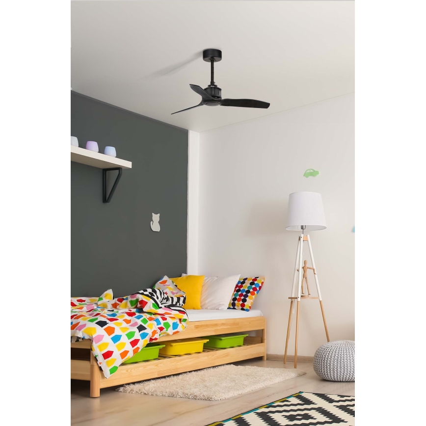 FARO 33424WT - Таванен вентилатор JUST FAN S, Ø 81 см, черен, Wi-Fi Tuya + дистанционно управление
