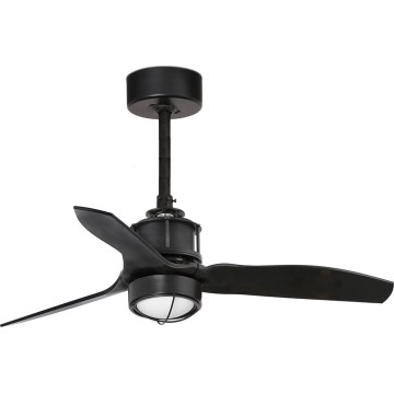 FARO 33424WT1N - таванен вентилатор с функция за димиране JUST FAN S LED/16W/230V пр. 81 см черен Wi‑Fi Tuya + дистанционно управление