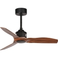 FARO 33425WT - Таванен вентилатор JUST FAN S с диаметър 81 см, кафяв/черен, Wi-Fi Tuya + дистанционно управление