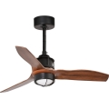 FARO 33425WT1N - LED димируем таванен вентилатор JUST FAN S LED/16W/230V, диаметър 81 см, кафяв/черен, Wi-Fi Tuya + дистанционно управление