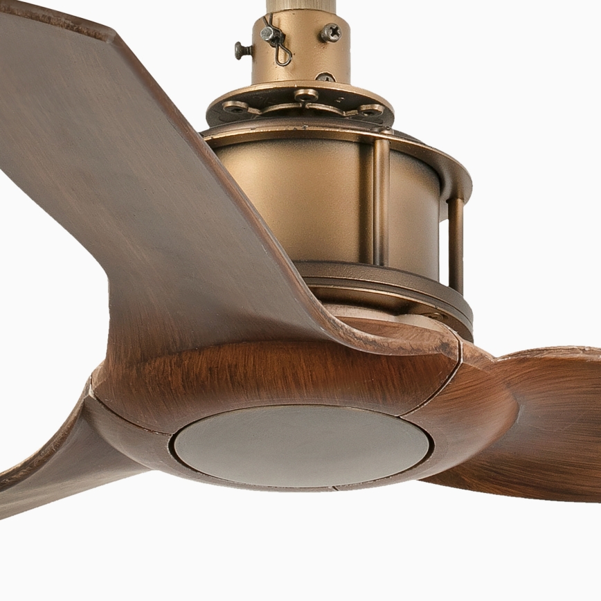 FARO 33428WT - Таванен вентилатор JUST FAN S Ø 81 см кафяв/месинг Wi-Fi Tuya + дистанционно управление