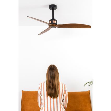 FARO 33451WT - Таванен вентилатор COPPER FAN M, Ø 128 см, кафяв/черен, Wi‑Fi Tuya + дистанционно управление