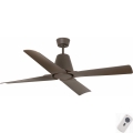 FARO 33490 - Вентилатор за таван TYPHOON IP44 кафяв + дистанционно управление