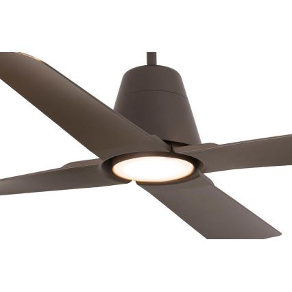 FARO 33490 - Вентилатор за таван TYPHOON IP44 кафяв + дистанционно управление