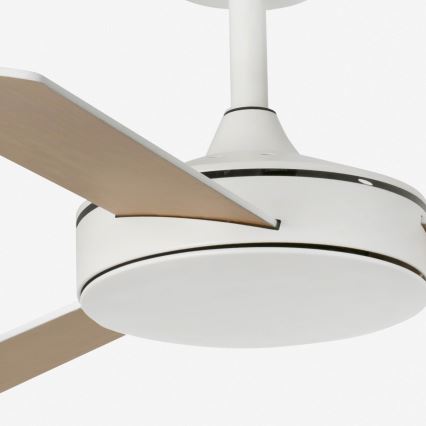 FARO 33603DCWT - Вентилатор за таван MINI MALLORCA S кафяв/бял Ø 106 см Wi-Fi Tuya + дистанционно управление