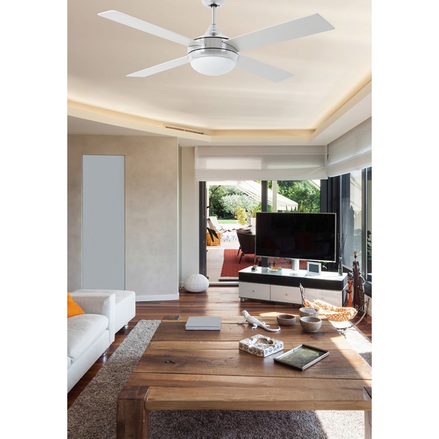 FARO 33701 - Таванен вентилатор ICARIA с дистанционно 2xE27/20W/230V сив