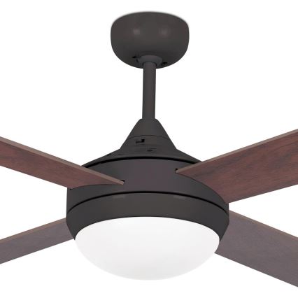 FARO 33702 - Таванен вентилатор ICARIA с дистанционно 2xE27/20W/230V кафяв