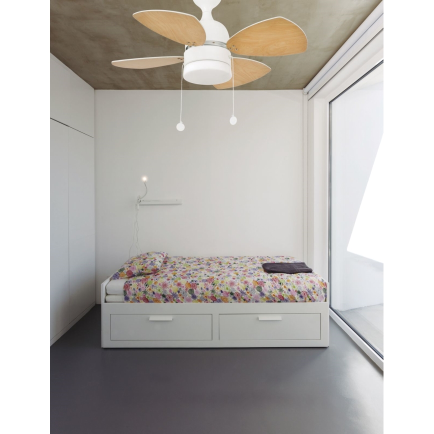 FARO 33704 - Таванен вентилатор MEDITERRANEO 1xE14/8W/230V