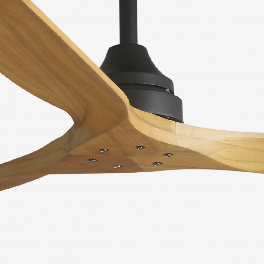 FARO 33718DC - Вентилатор за таван ALO L дърво/черен Ø 152 см + дистанционно управление