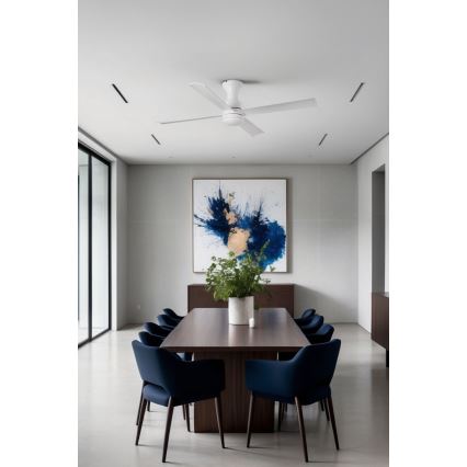 FARO 33756WT - LED Вентилатор за таван FRASER XL LED/16W/230V бял Ø 120 см Wi-Fi Tuya + дистанционно управление