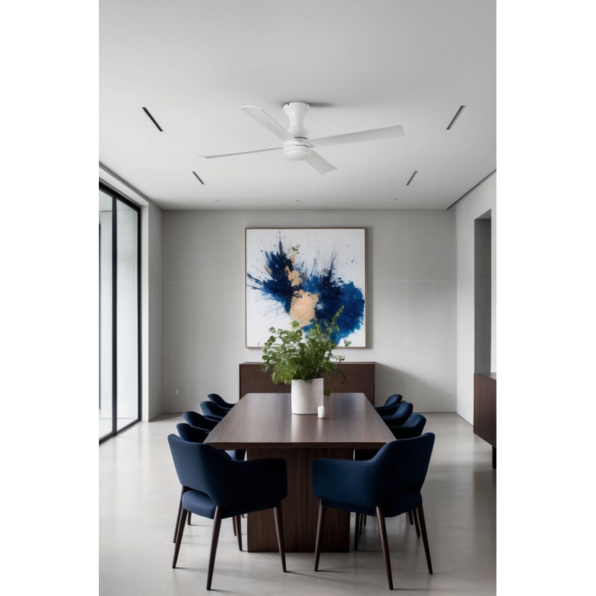 FARO 33756WT - LED Вентилатор за таван FRASER XL LED/16W/230V бял Ø 120 см Wi-Fi Tuya + дистанционно управление