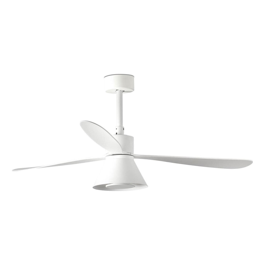 FARO 33760WT-22 - Димерен таванен вентилатор AMELIA L CONE LED/20W/230V 2700/3500/5000K бял Ø132 см Wi-Fi Tuya + дистанционно управление