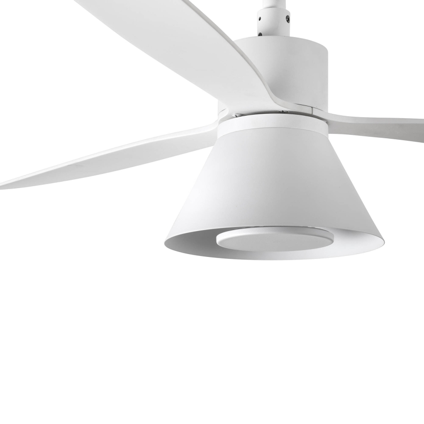 FARO 33760WT-22 - LED Димируем таванен вентилатор AMELIA L CONE LED/20W/230V 2700/3500/5000K бял Ø 132 см Wi-Fi Tuya + дистанционно управление