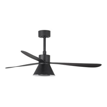 FARO 33761WT-23 - LED Димируем таванен вентилатор AMELIA L CONE LED/20W/230V 2700/3500/5000K черен Ø 132 см Wi-Fi Tuya + дистанционно управление