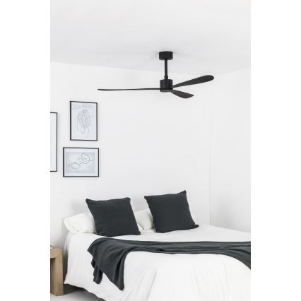 FARO 33761WT - Вентилатор за таван AMELIA L черен Ø 132 см Wi-Fi Tuya + дистанционно управление