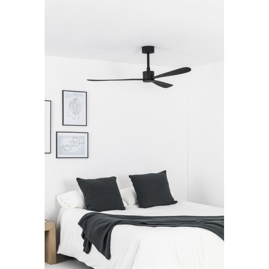 FARO 33761WT - Вентилатор за таван AMELIA L черен Ø 132 см Wi-Fi Tuya + дистанционно управление