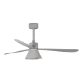 FARO 33762WT-24 - LED Димируем таванен вентилатор AMELIA L CONE LED/20W/230V 2700/3500/5000K сив Ø 132 см Wi-Fi Tuya + дистанционно управление