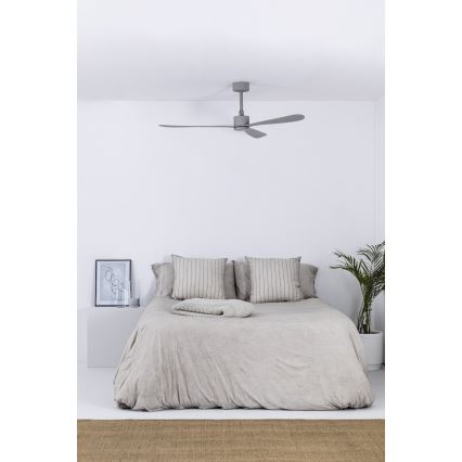 FARO 33762WT - Вентилатор за таван AMELIA L сив Ø 132 см Wi-Fi Tuya + дистанционно управление