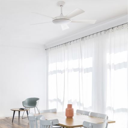 FARO 33803 - LED таванен вентилатор SAONA LED/24W/230V бял Ø 132 см + дистанционно управление