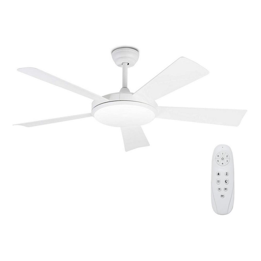 FARO 33803 - LED таванен вентилатор SAONA LED/24W/230V бял Ø 132 см + дистанционно управление